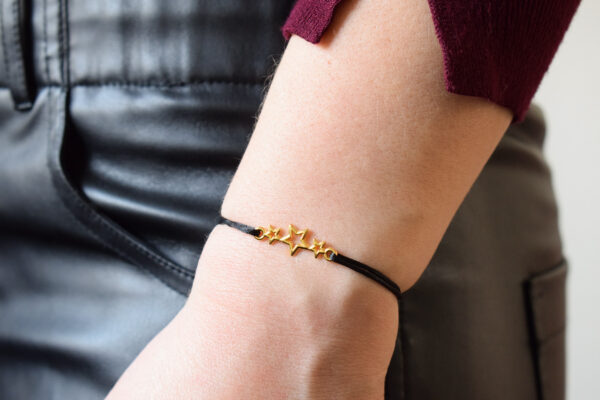 Armband satijnkoord Stars